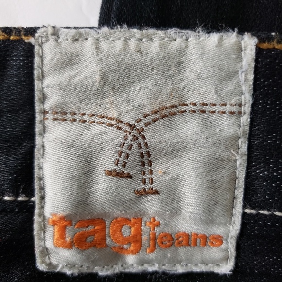 Dark Black Boot Cut Denim Jeans Stretch - Picture 8 of 8